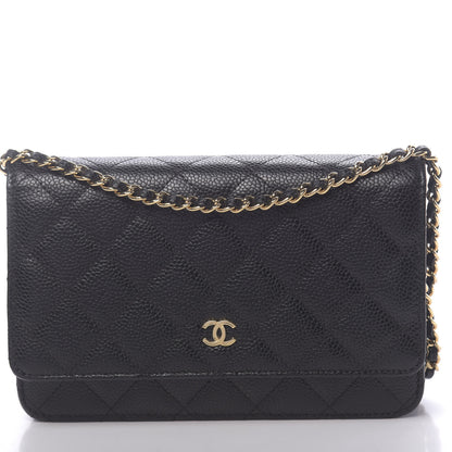 Chanel Caviar Quilted Wallet On Chain WOC Black 11 of 12