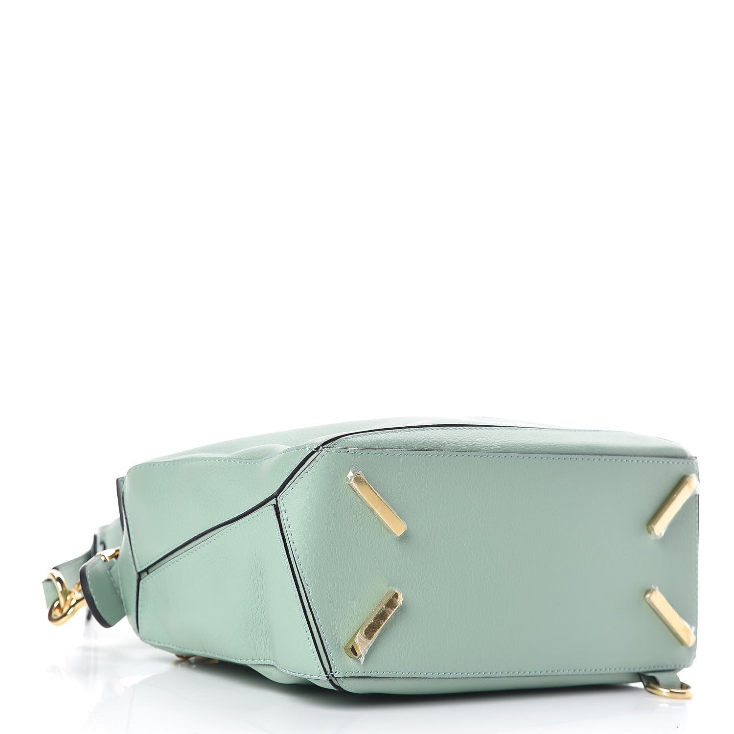 Loewe Calfskin Small Puzzle Bag Sea Water Green 4 of 12