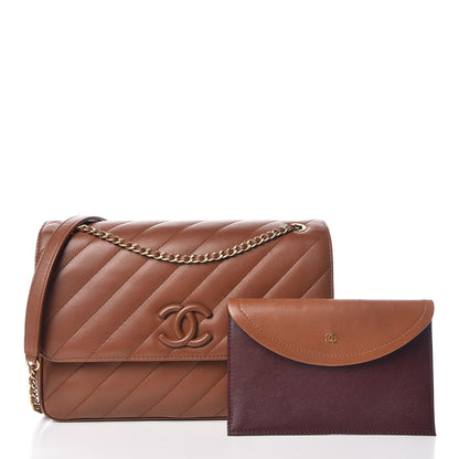 Chanel Lambskin Quilted Jumbo Coco Vintage Flap Brown 3 of 12