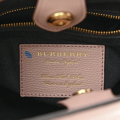 Burberry Grainy Calfskin House Check Baby Banner Tote Pale Orchid 6 of 13