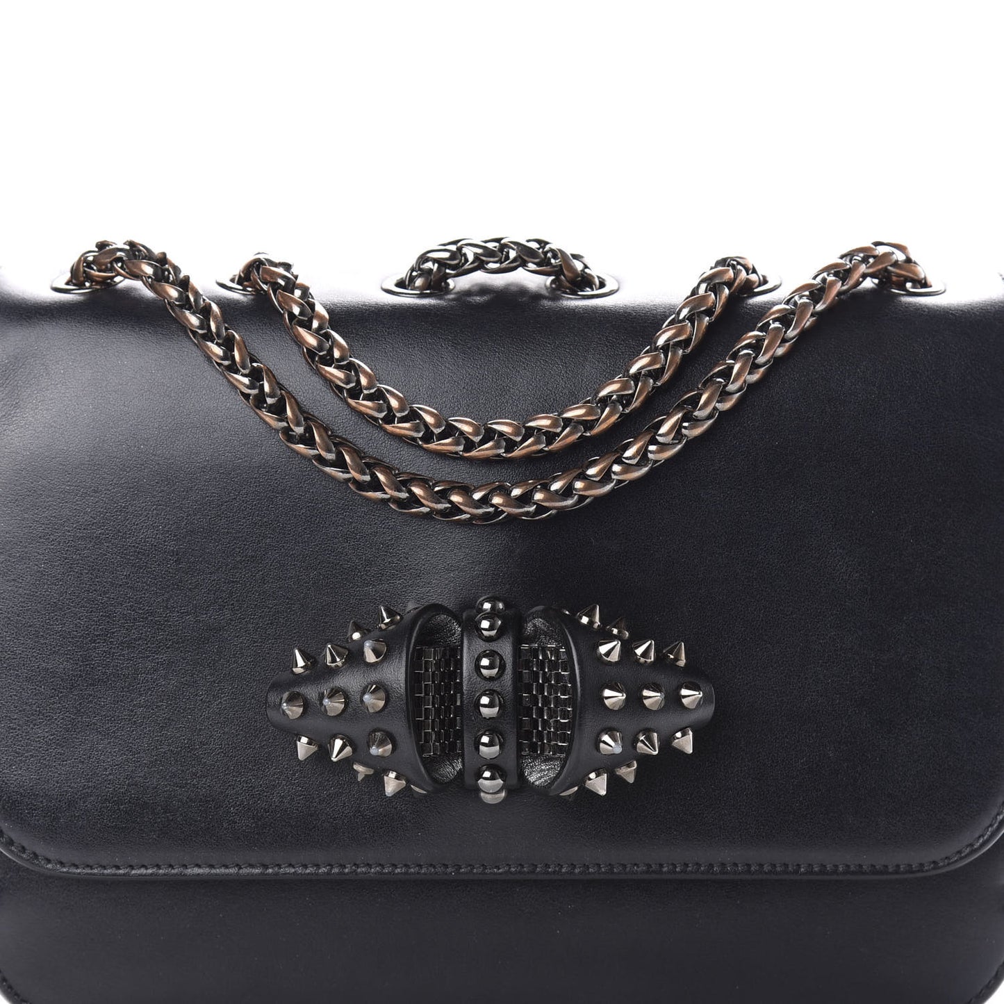 Calfskin Small Sweety Charity NV Shoulder Bag Black