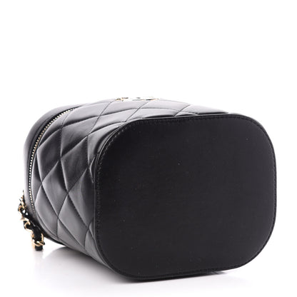 Chanel Lambskin Quilted Trendy Vanity Case Black 4 of 10