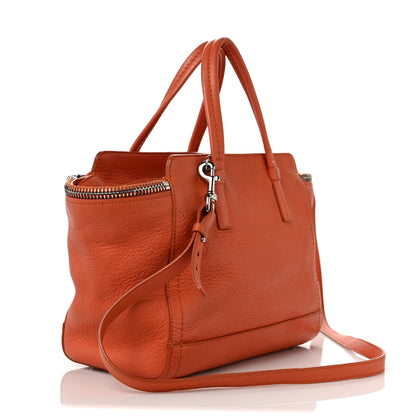 Salvatore Ferragamo Calfskin Small Verve Double Zip Tote Orange 2 of 8