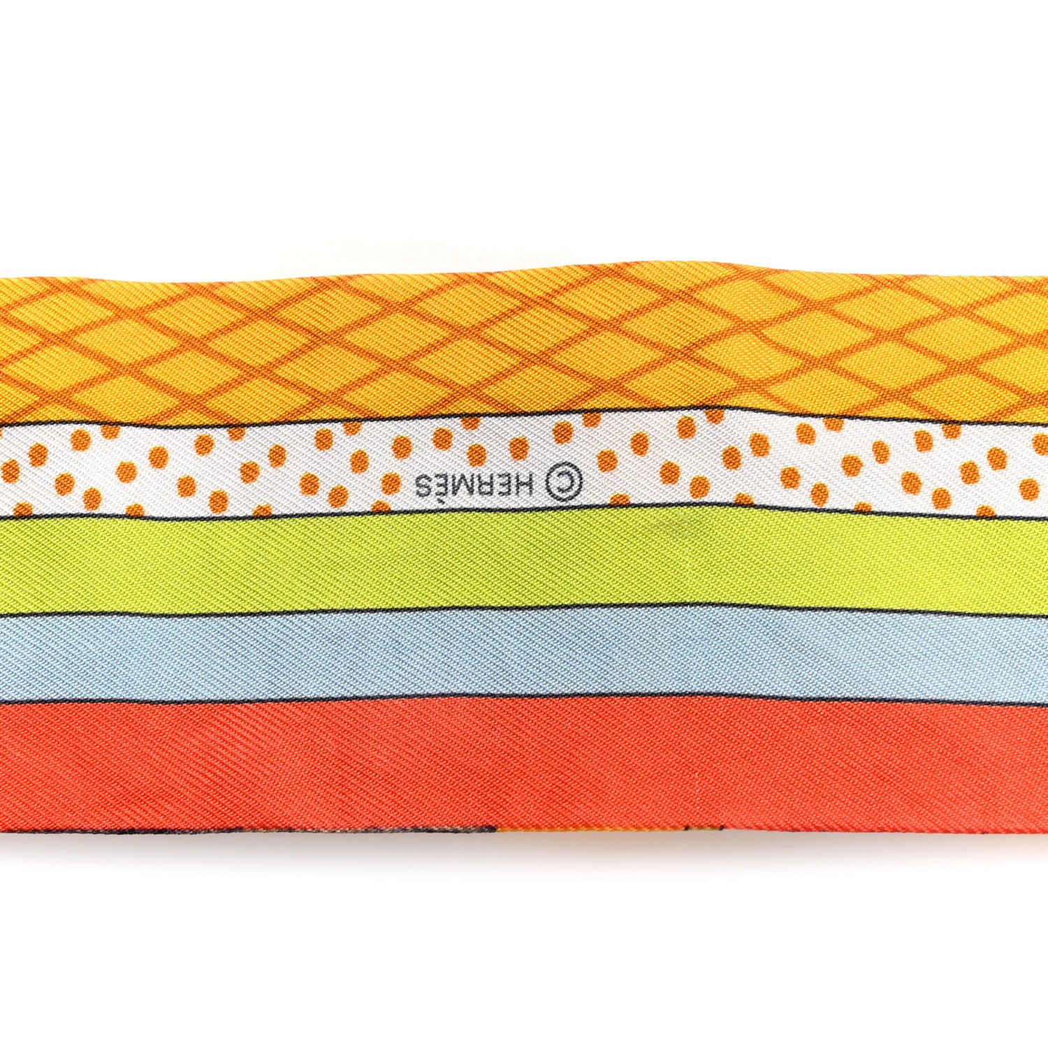 Hermes Silk Twilly Grand Theatre Nouveau Soleil Vert Fluo Multicolor 3 of 5