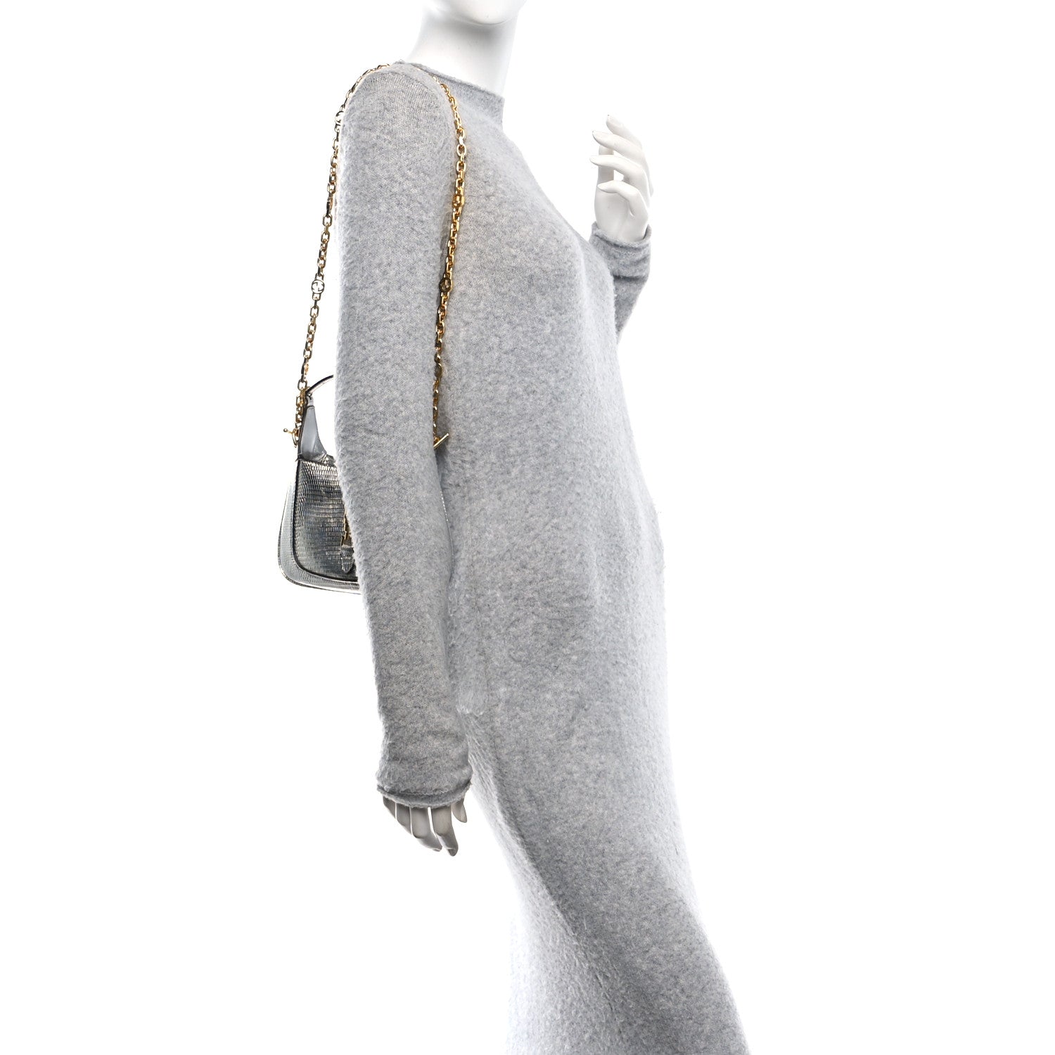 Gucci Lizard Mini Jackie 1961 Silver 2 of 10