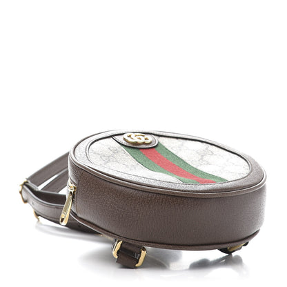 Gucci GG Supreme Monogram Web Mini Ophidia Round Backpack Brown 3 of 10