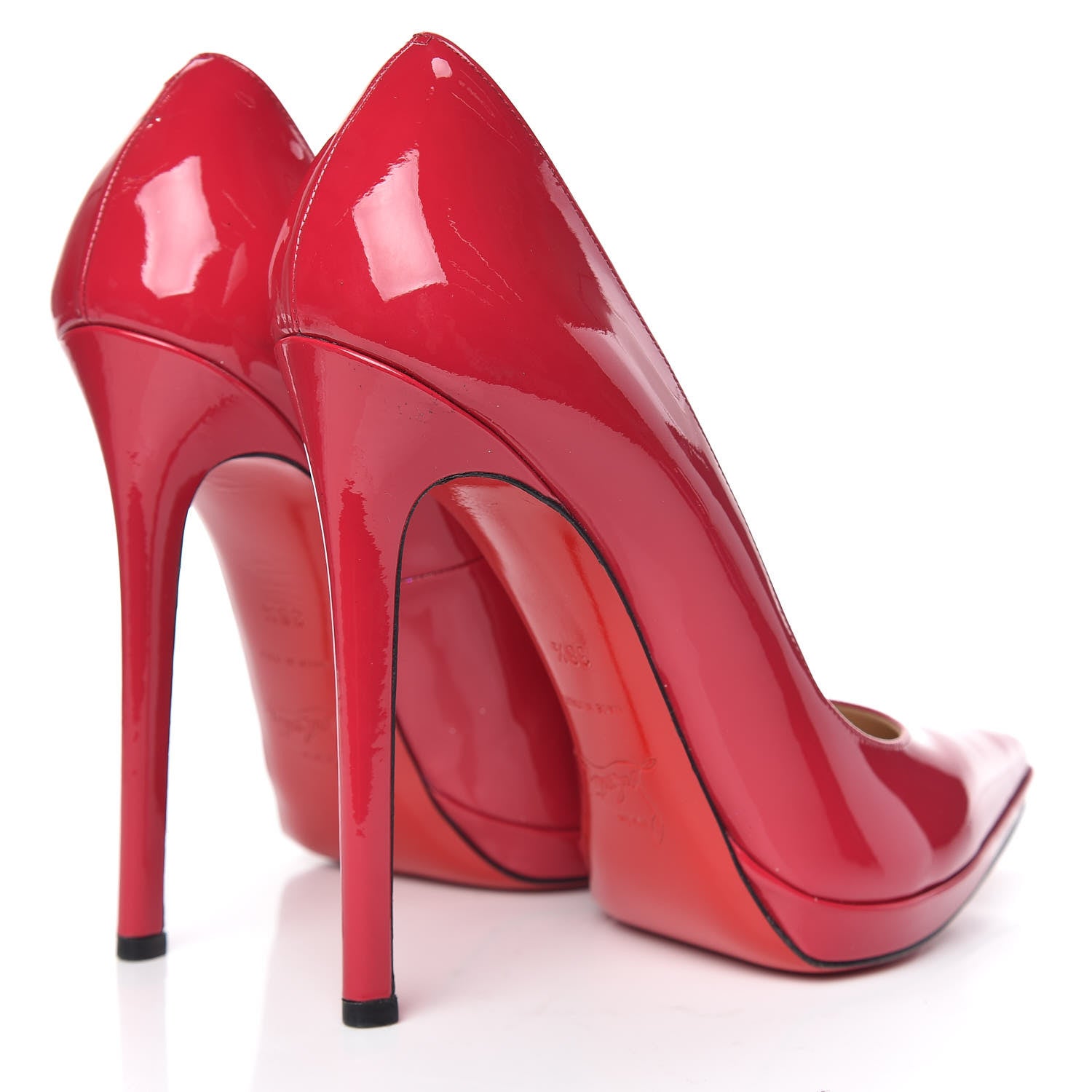 Christian Louboutin Patent Pigalle Plato 120 Pumps 38.5 Cherry 4 of 8