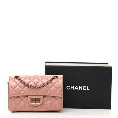 Chanel Metallic Grained Calfskin Quilted 2.55 Reissue Mini Flap Copper Pink 11 of 11