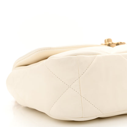 Chanel Lambskin Quilted Medium Chanel 19 Flap White 9 of 12
