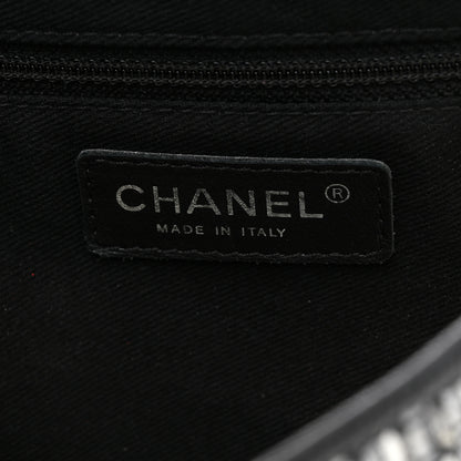 Chanel PVC Tweed Patchwork Jumbo Single Flap Black 6 of 12