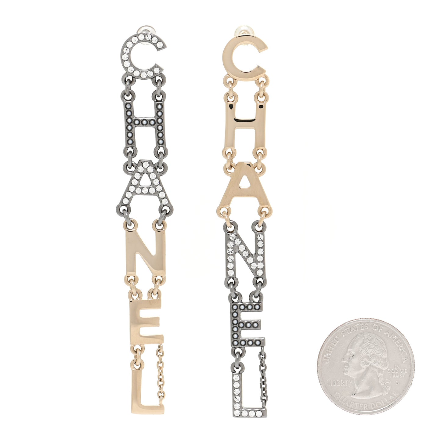 Crystal Pearl Chanel Bright Young Things Earrings Gold Ruthenium