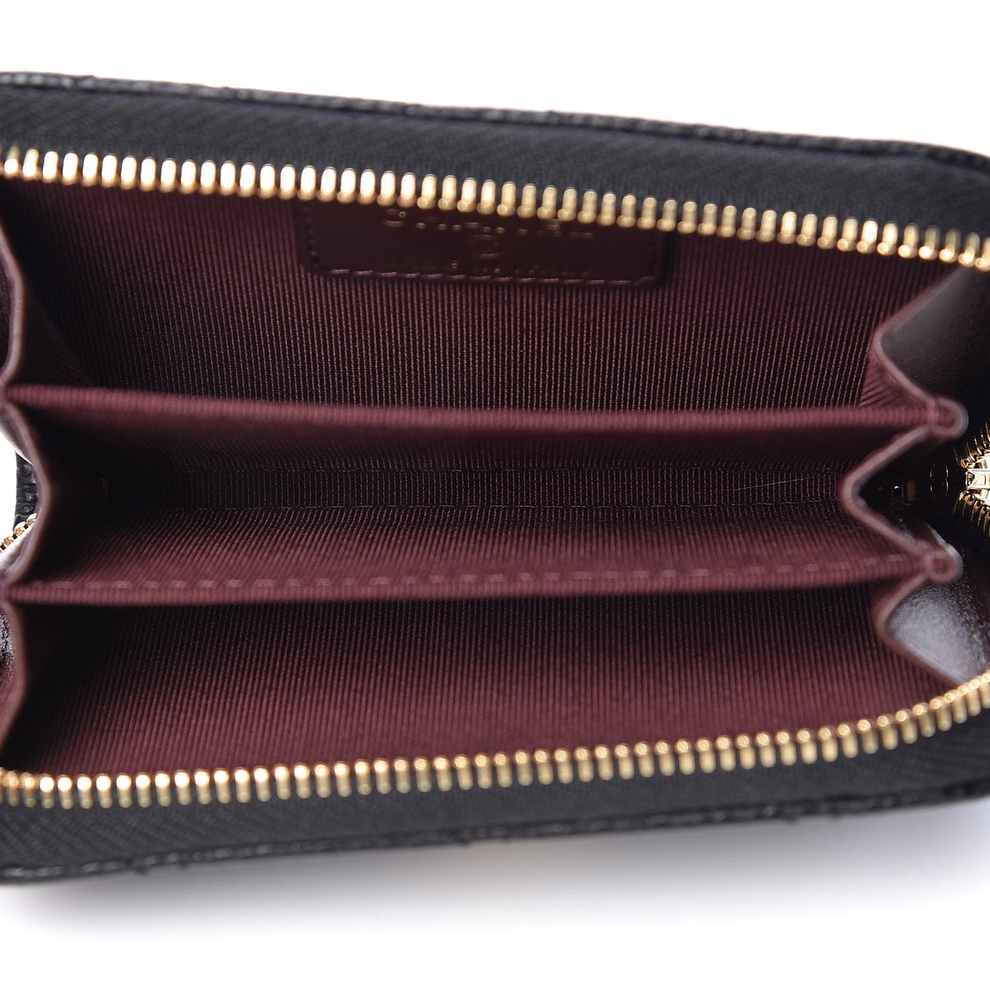 Caviar Quilted Zip Coin Purse Black