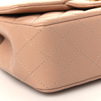 Chanel Lambskin Quilted Mini Top Handle Rectangular Flap Beige 8 of 10