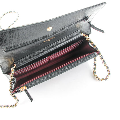 Chanel Caviar Quilted Wallet On Chain WOC Black 5 of 8