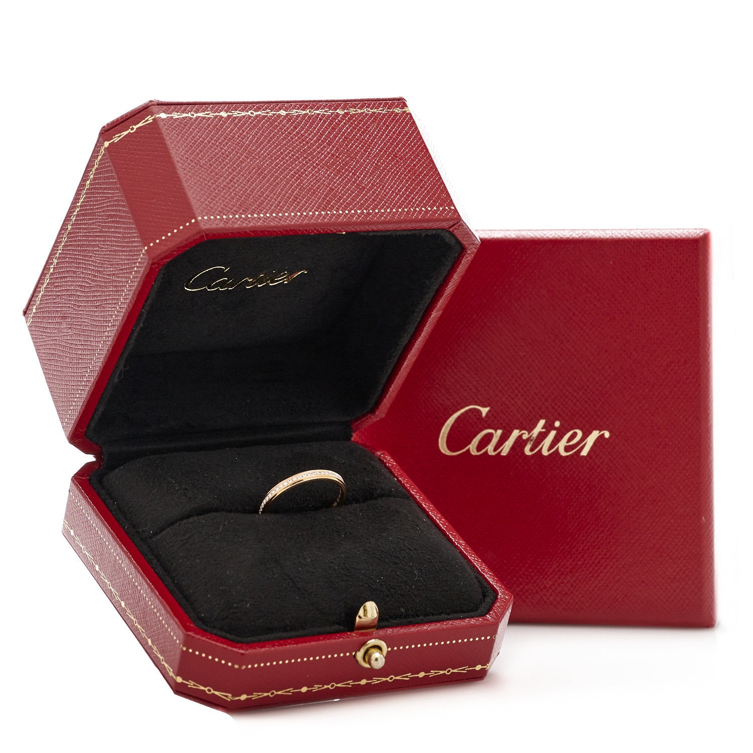 Cartier 18K Pink Gold Diamond 2.3mm D'Amour Wedding Band Ring 52 6 11 of 13