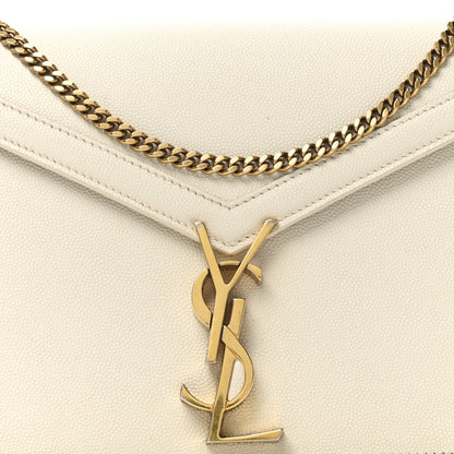 Saint Laurent Grain De Poudre Monogram Cassandra Clasp Bag Crema Soft 8 of 10