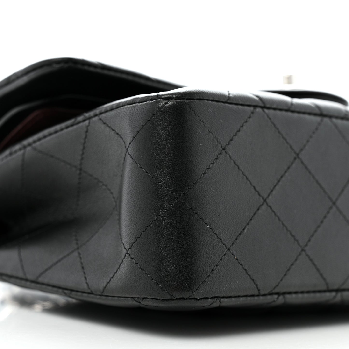 Lambskin Quilted Small Double Flap Black