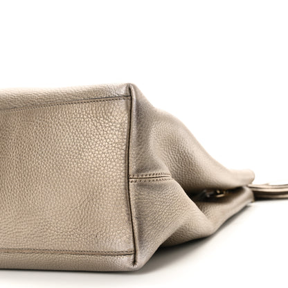 Gucci Metallic Pebbled Calfskin Medium Soho Chain Shoulder Bag Sasso 10 of 10