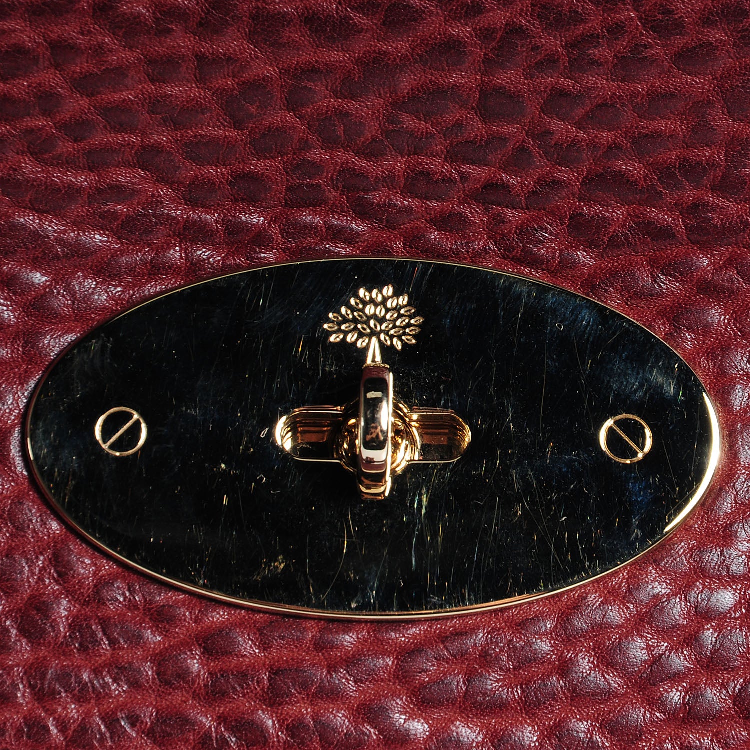 Mulberry Shrunken Calfskin Small Bayswater Oxblood 9 of 13
