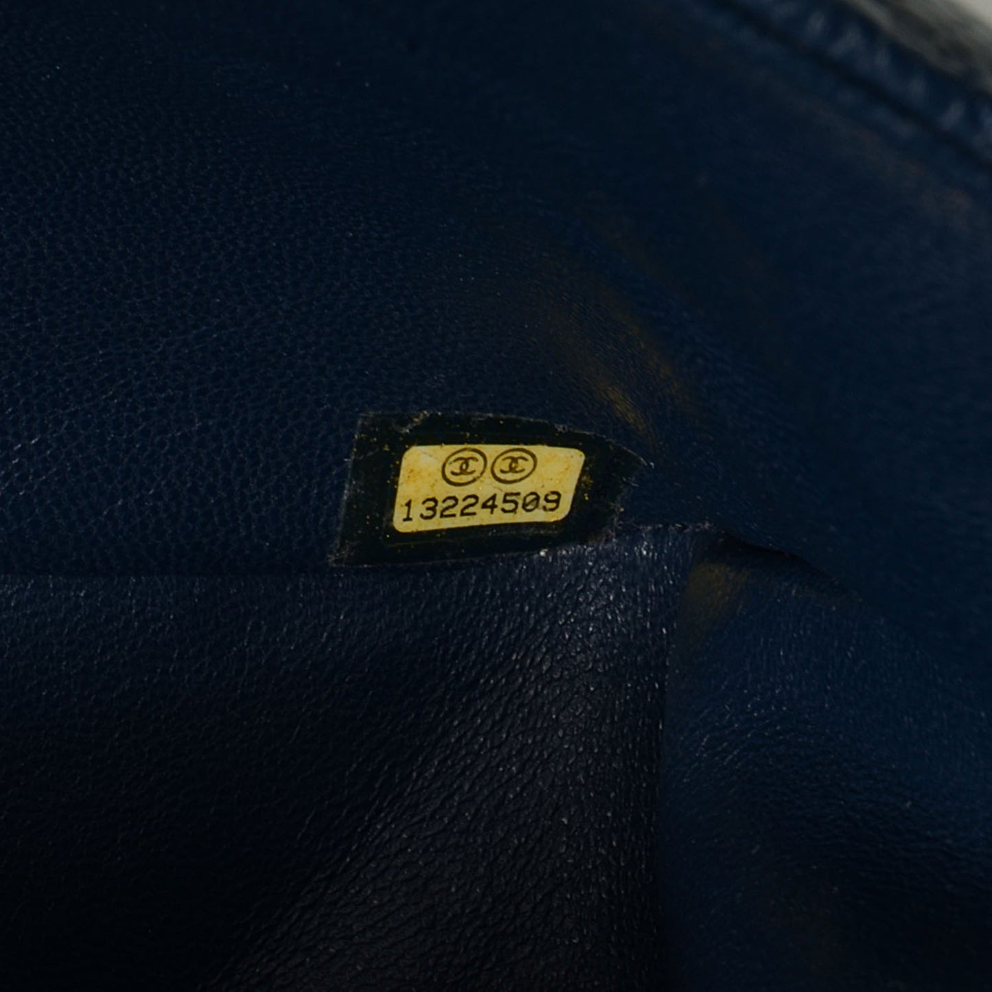 Caviar Jumbo Single Flap Navy Blue