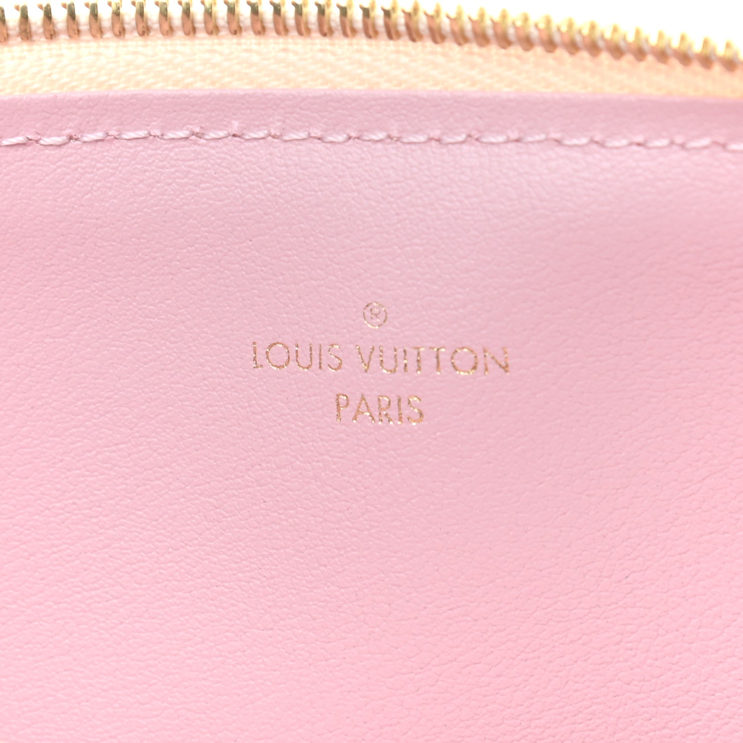 Louis Vuitton Damier Azur Felicie Chain Wallet Zippered Insert Rose Ballerine 6 of 6