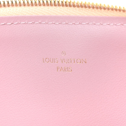 Louis Vuitton Damier Azur Felicie Chain Wallet Zippered Insert Rose Ballerine 6 of 6