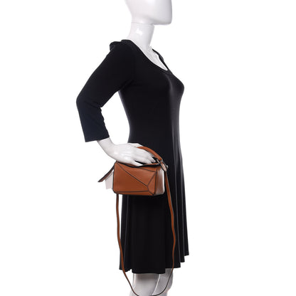 Loewe Calfskin Mini Puzzle Bag Tan 3 of 10