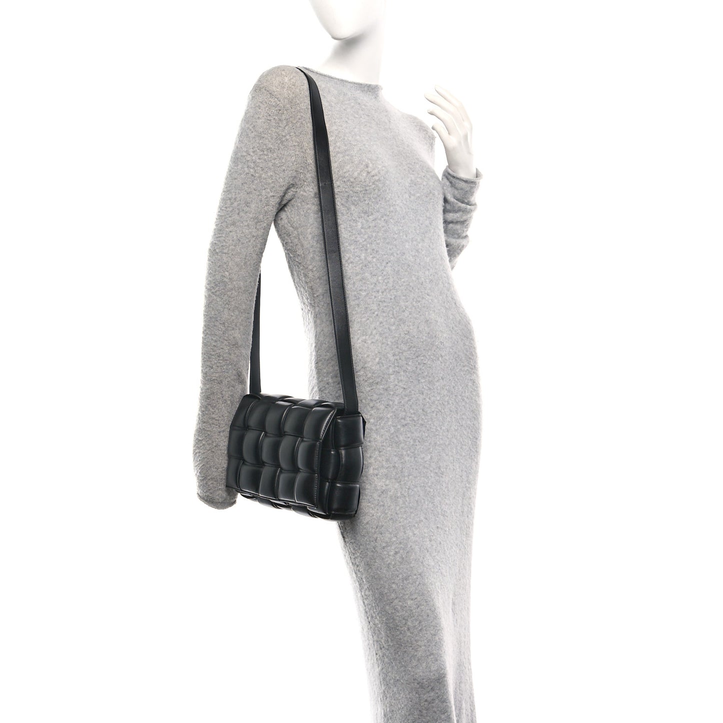 Nappa Intrecciato Orto Messenger Bag Black Black