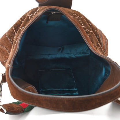 Gucci Velvet GG Monogram Web Medium Dionysus Hobo Brown 5 of 12