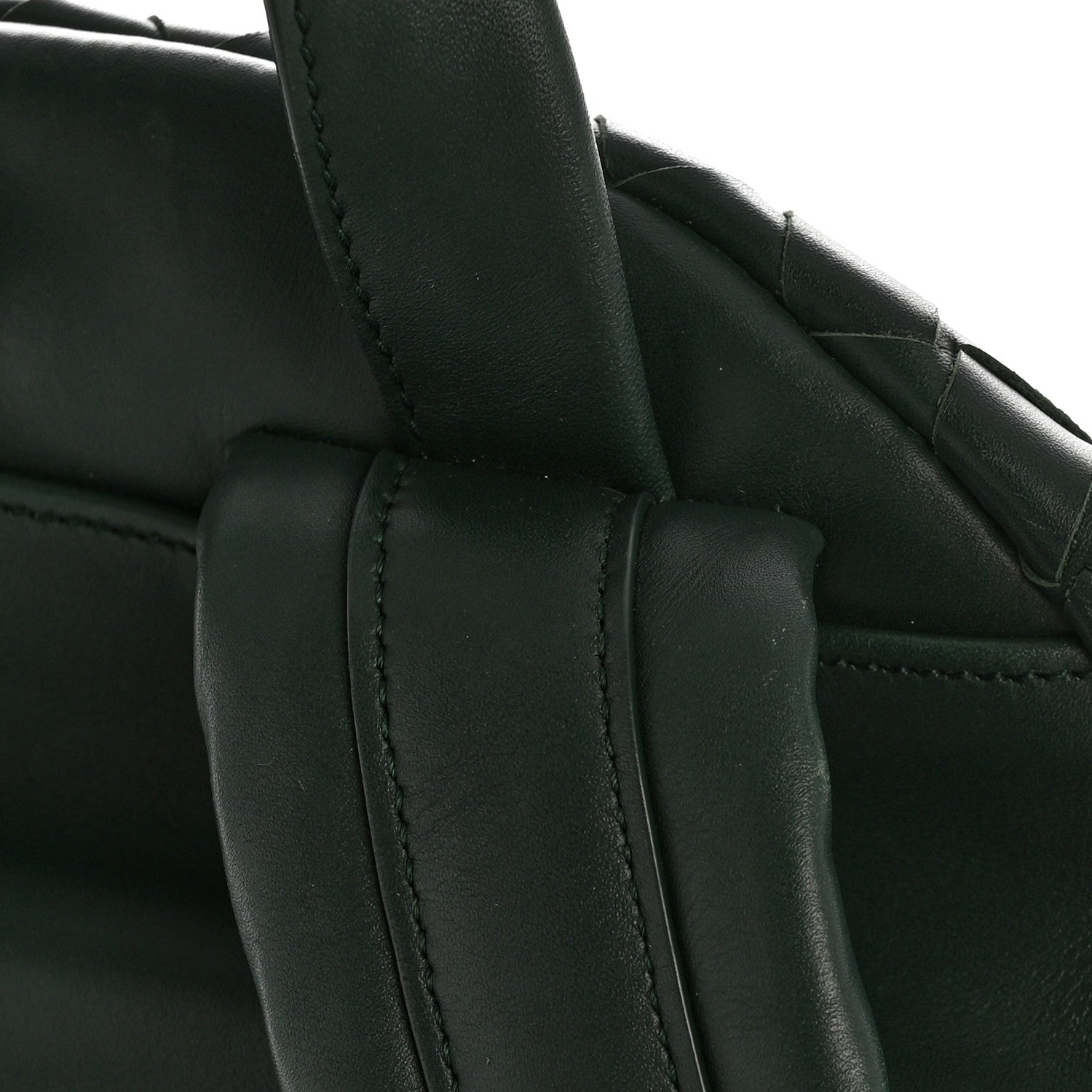 Bottega Veneta Smooth Calfskin Intrecciato Borsa Backpack Pine 12 of 13