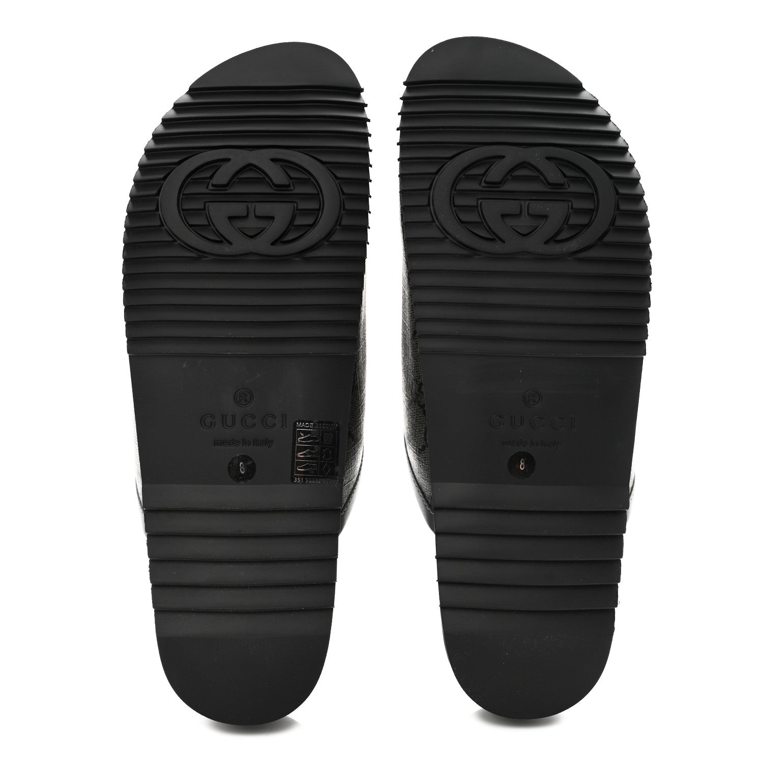 Gucci GG Supreme Monogram Granada Kid Mens Horsebit Lug Sole Mules 8 Grey Black 5 of 8