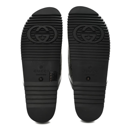 Gucci GG Supreme Monogram Granada Kid Mens Horsebit Lug Sole Mules 8 Grey Black 5 of 8
