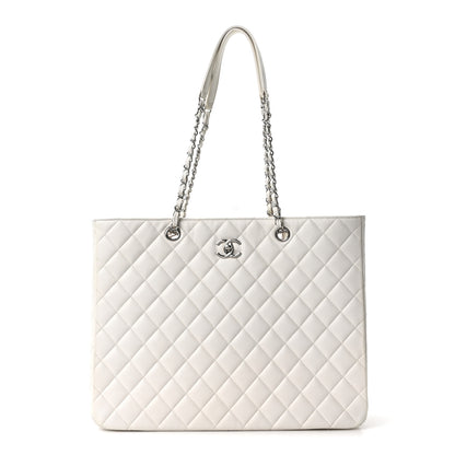 Chanel Calfskin Quilted Large Classic Shopping Tote White 1 of 11