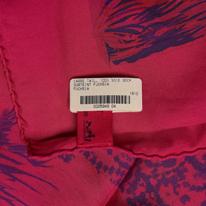 Hermes Silk Dip Dye Nuba Mountain Scarf 90 Fuchsia 3 of 6