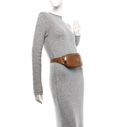 Miu Miu Calfskin Logo Belt Bag Caramel 2 of 9