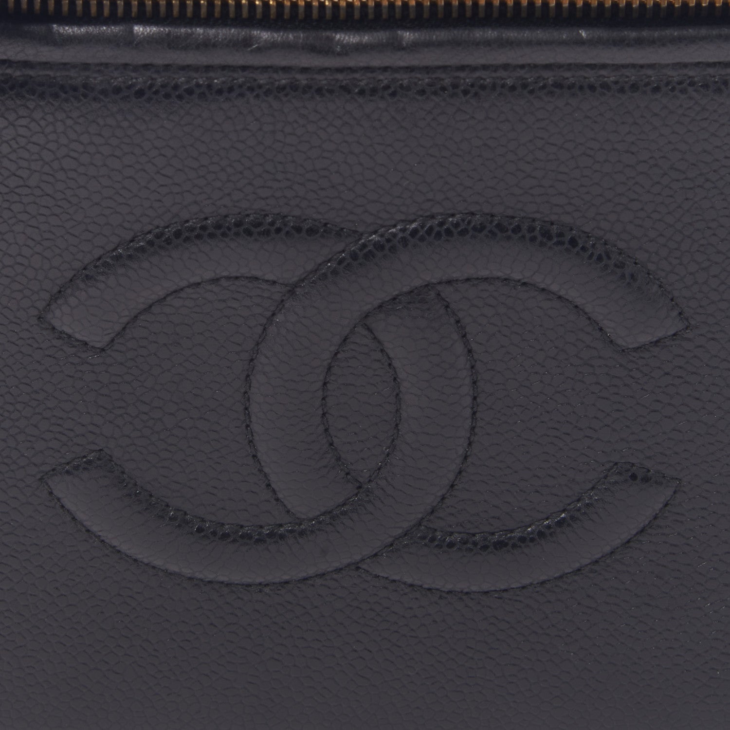 Chanel Caviar CC Vanity Train Case Black 8 of 10