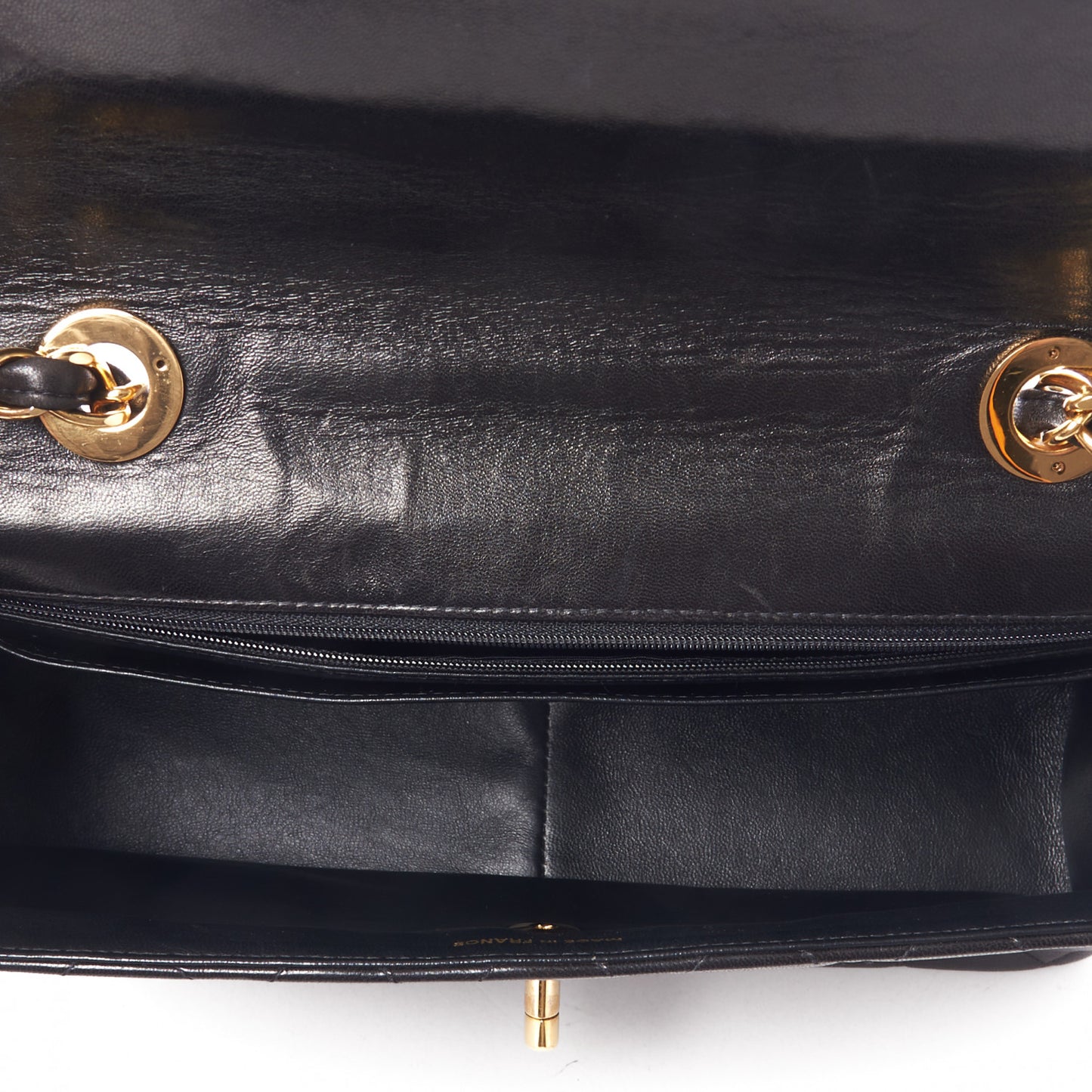 Lambskin Quilted Jumbo Single Flap Black