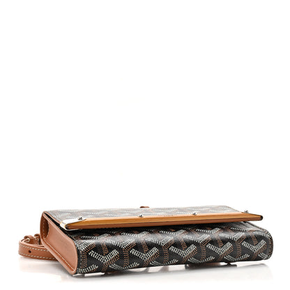 Goyard Goyardine Monte Carlo Bois Clutch With Strap Black Gold 4 of 16