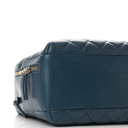 Chanel Lambskin Quilted Large Trendy CC Bowling Bag Blue 10 of 16