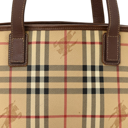 Burberry Haymarket Check Tote Brown 8 of 14