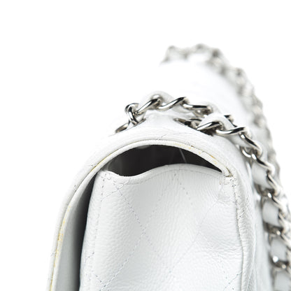 Chanel Caviar Quilted Maxi Single Flap White 12 of 19