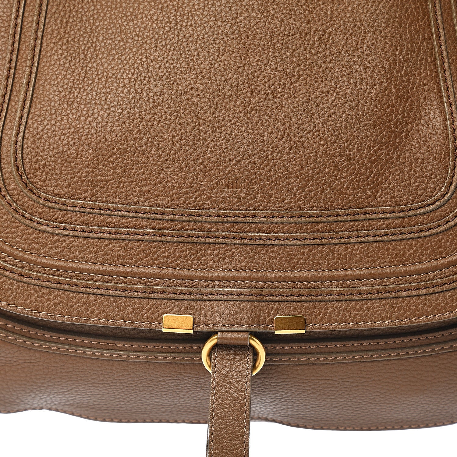 Chloe Calfskin Large Marcie Satchel Barbour Khaki 9 of 9