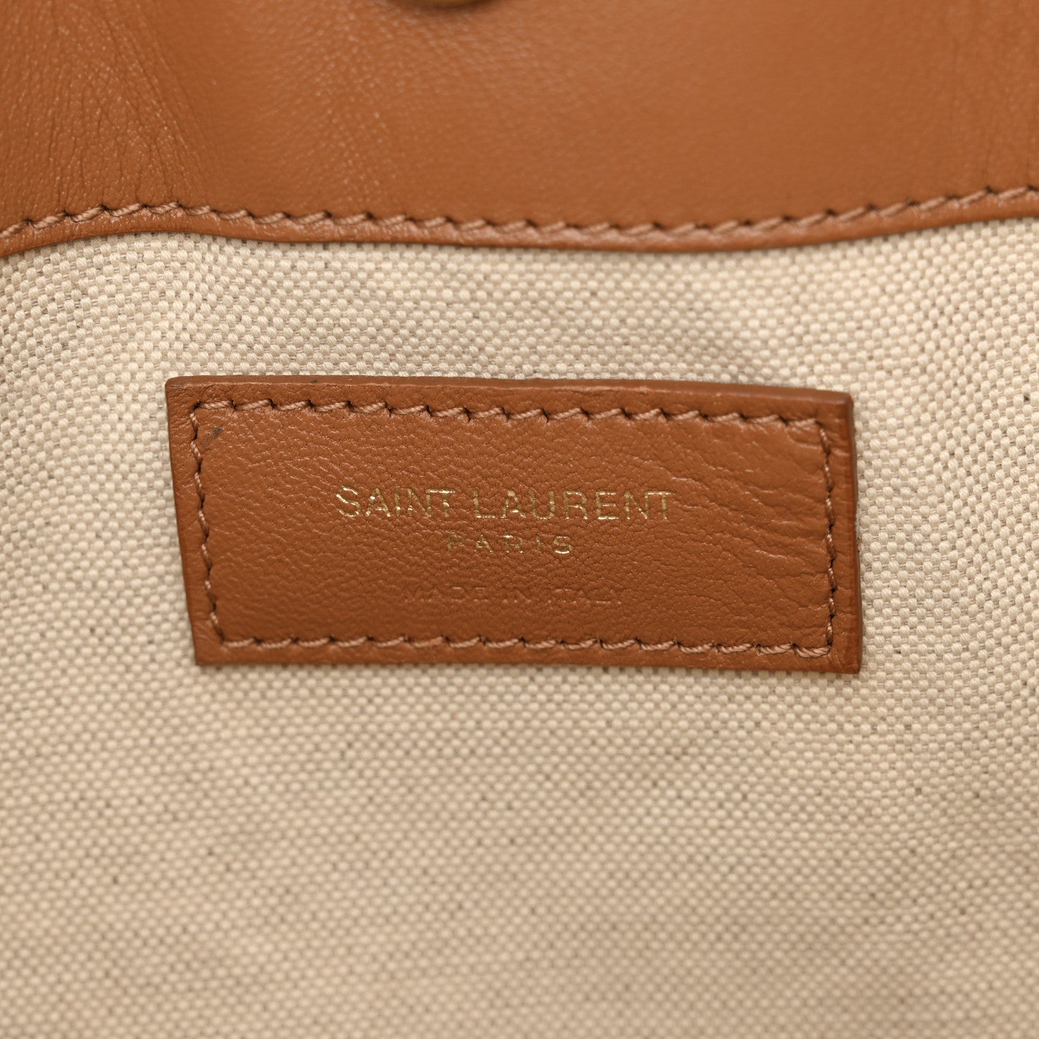 Saint Laurent Suede Calfskin Studded Fringe Toy Shopping Tote Brown 7 of 11