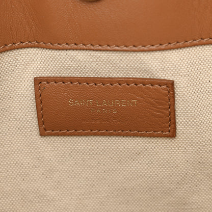 Saint Laurent Suede Calfskin Studded Fringe Toy Shopping Tote Brown 7 of 11