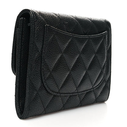 Chanel Caviar Quilted Small Flap Wallet Black 3 of 8
