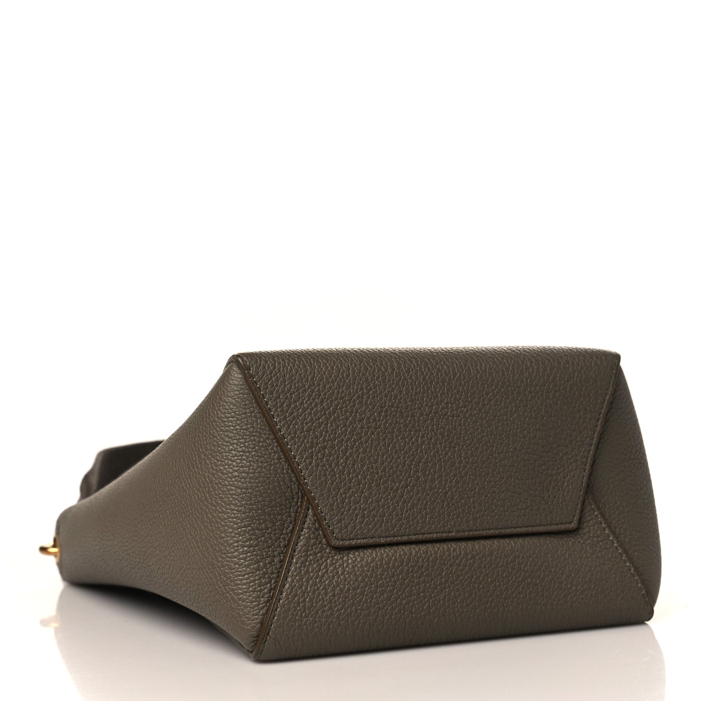 Soft Grained Calfskin Small Sangle Bucket Bag Taupe