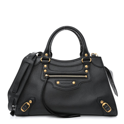 Balenciaga Grained Calfskin Neo Classic Gold Hardware S City Black 1 of 10