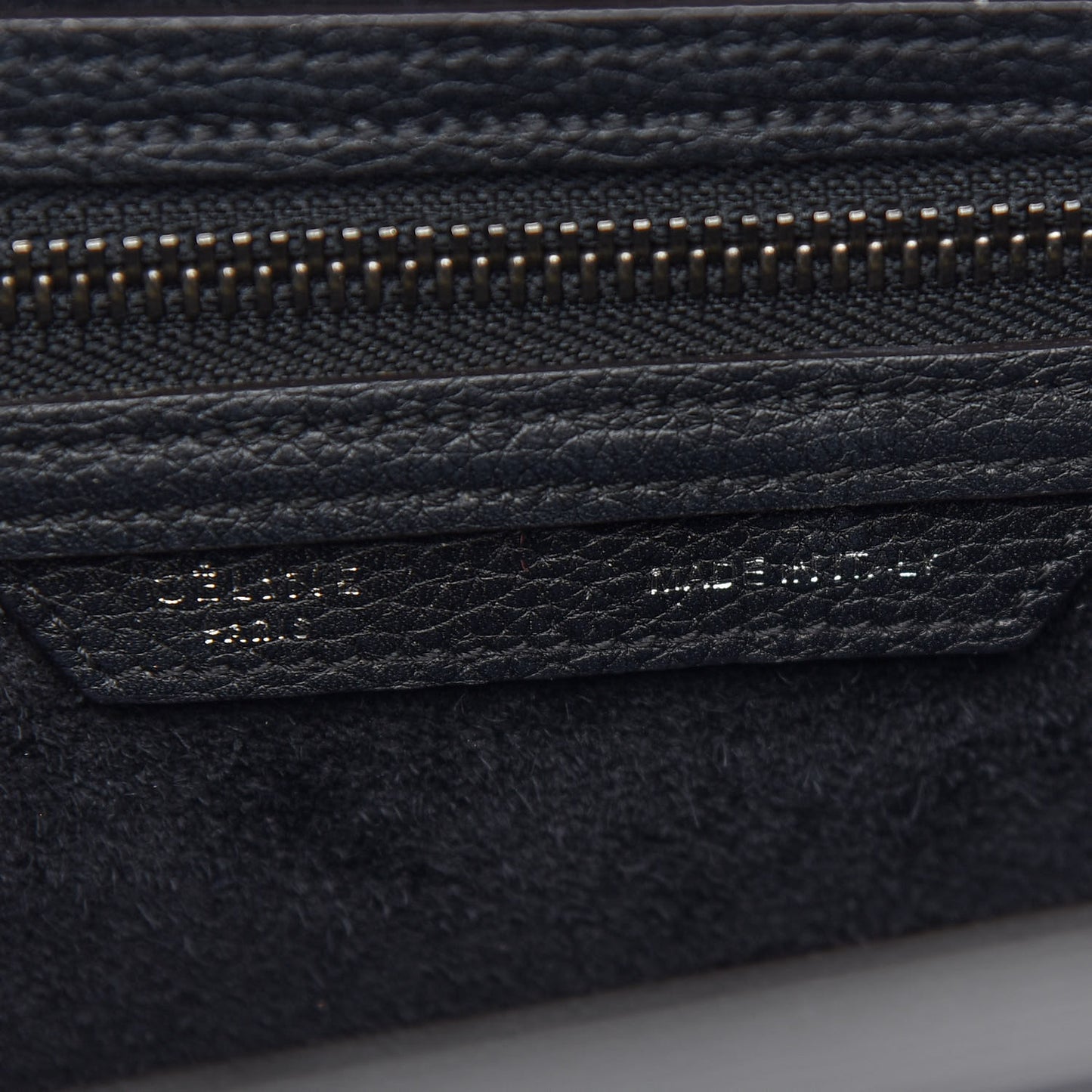 Drummed Calfskin Mini Luggage Black