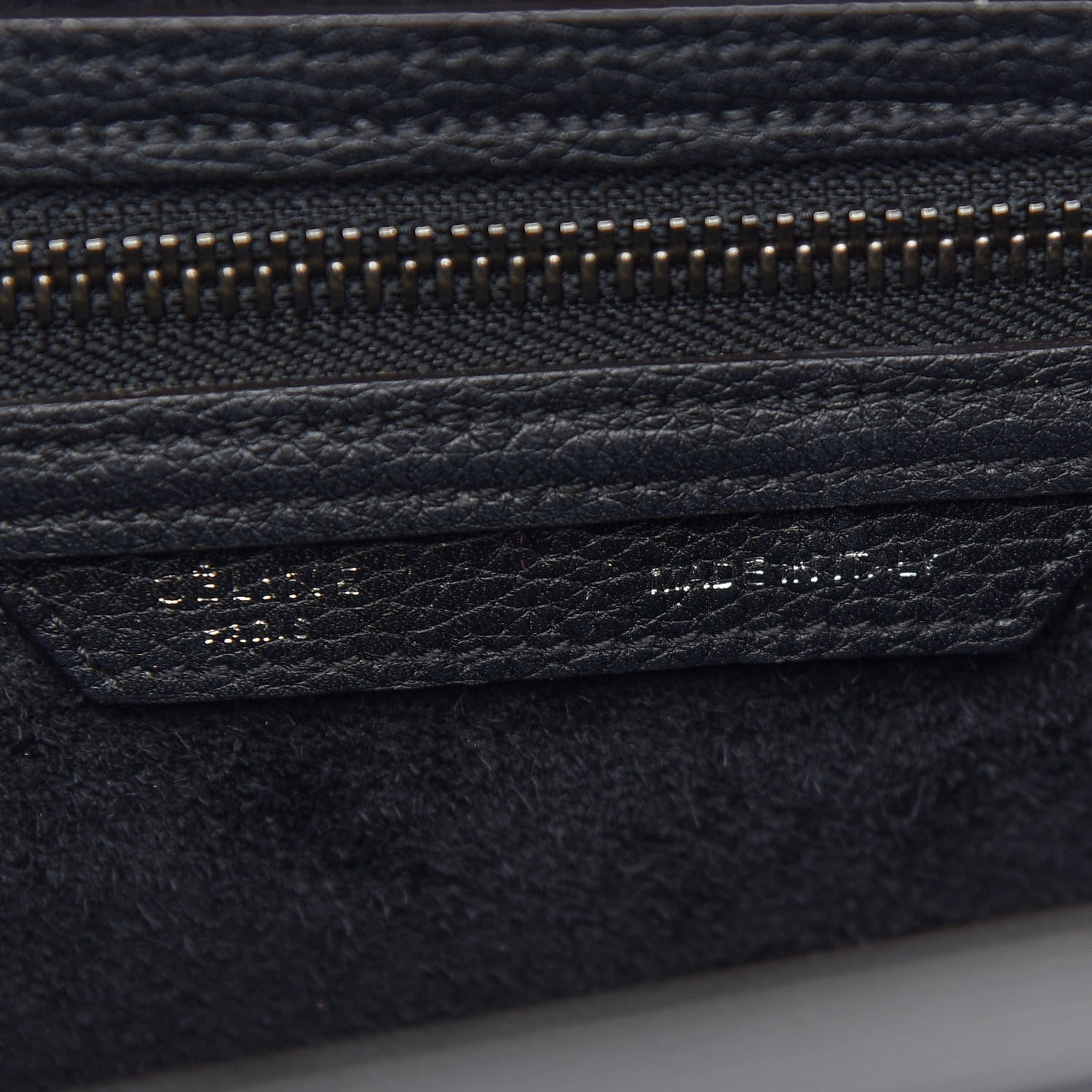 Celine Drummed Calfskin Mini Luggage Black 6 of 11
