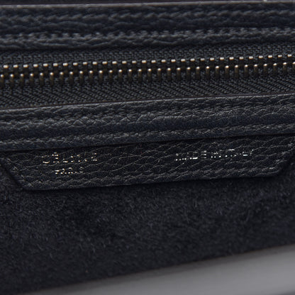 Celine Drummed Calfskin Mini Luggage Black 6 of 11